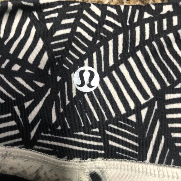 lululemon athletica Black and White Striped Leggings - Picture 7 of 9